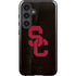 University of Southern California USC Black Distressed Galaxy S24 Plus Impact Case